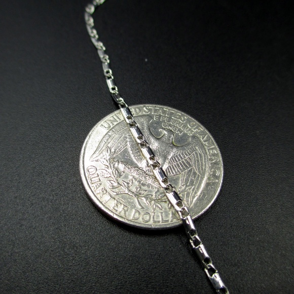 20" Silver Clear & Blue Crystal Pendant Necklace - Picture 5 of 7